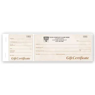 Personalized Gift Certificate Books -Harvest