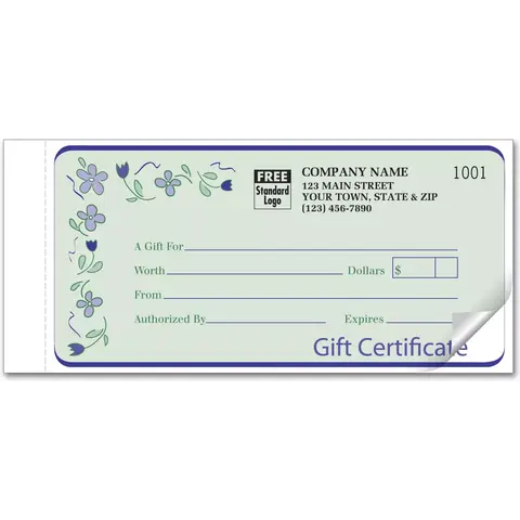 Custom Gift Certificates-Spring Bouquet