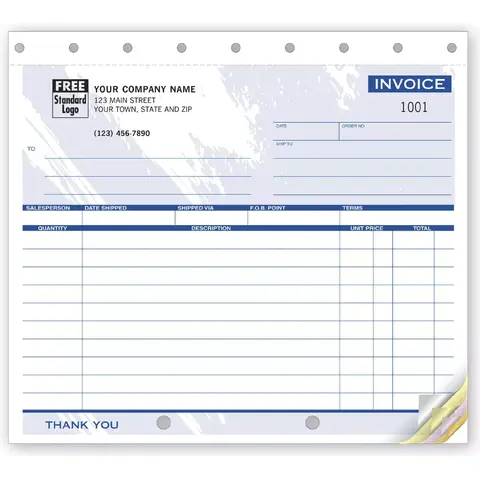 105T - Compact Invoices with Colored Background