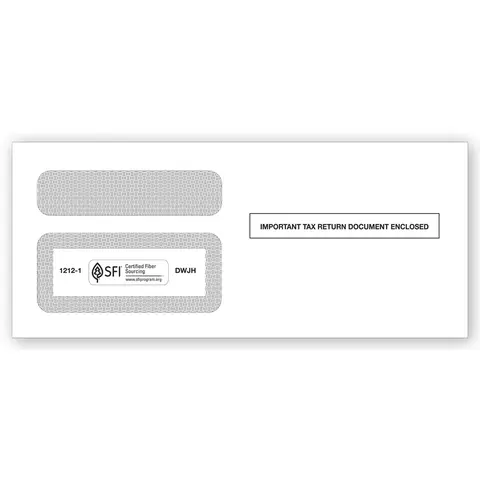 1099 Tax Form Envelopes - Double Window