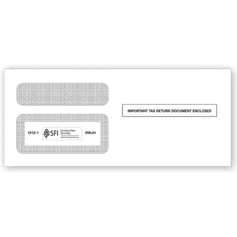 1099 Tax Form Envelopes - Double Window