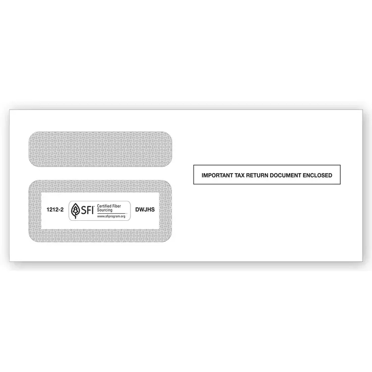 1099 Tax Form Envelopes - Double-Window, Self-Seal