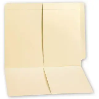 End Tab Folders, Manila, 11pt, 2 Half Pocket, No Fast
