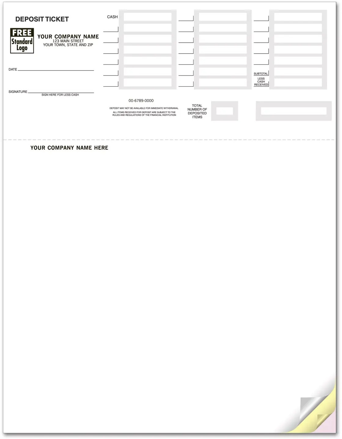 Quickbooks® Deposits