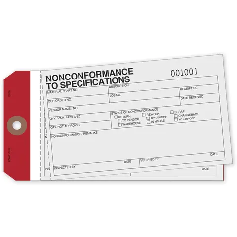 Non Conformance Tags