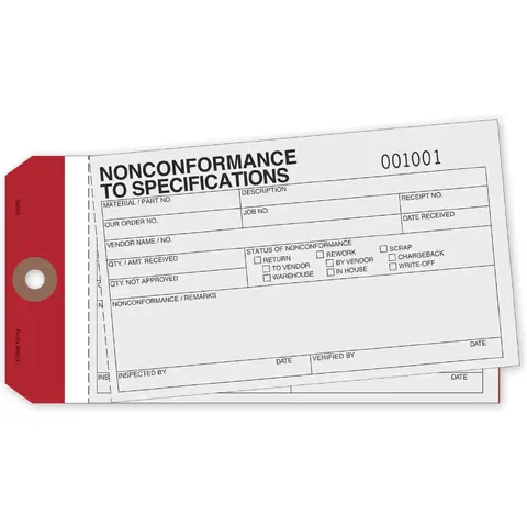 Non Conformance Tags
