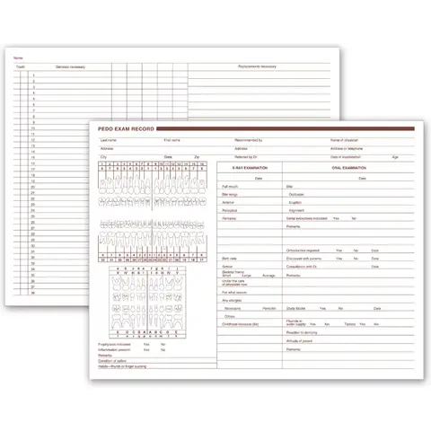 Pediatric Dental Exam Record