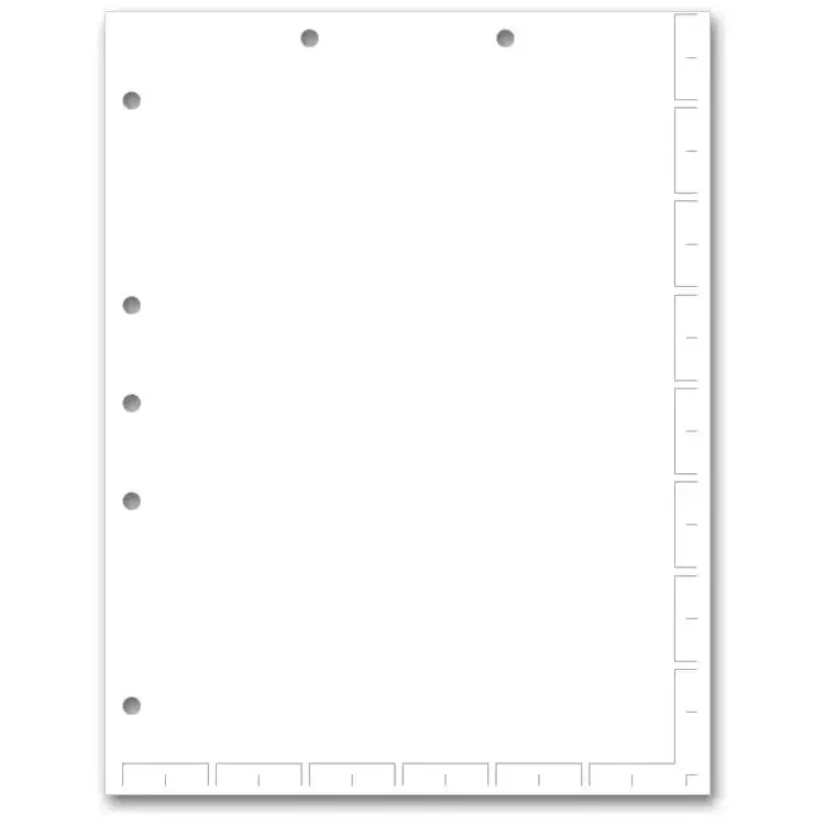 Blank Chart Divider Sheets