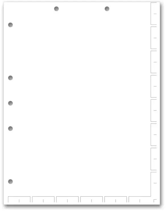 Blank Chart Divider Sheets