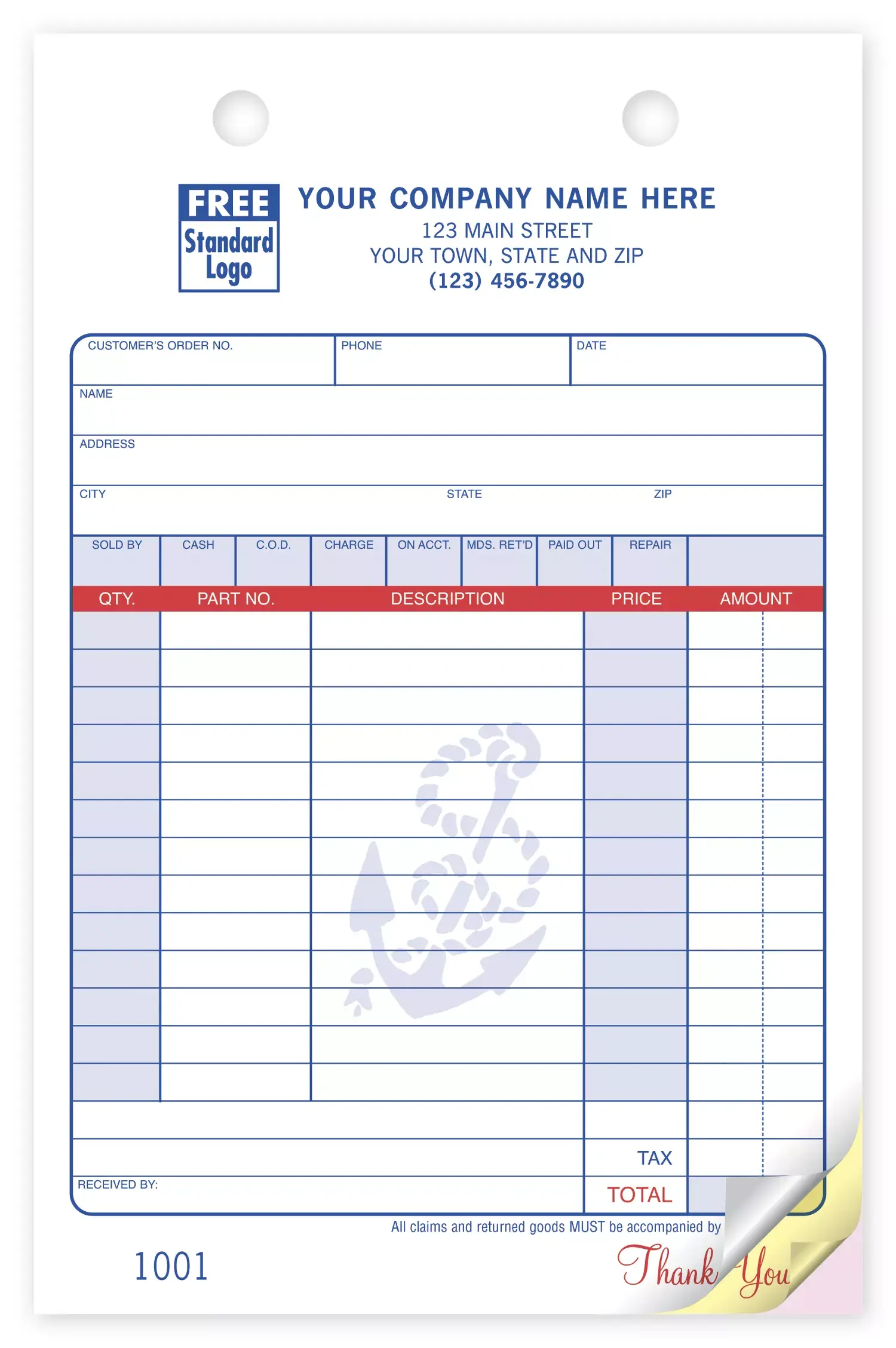 Marine Register Forms, 3-Part