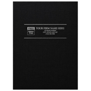 Linen Presentation Folders - Black