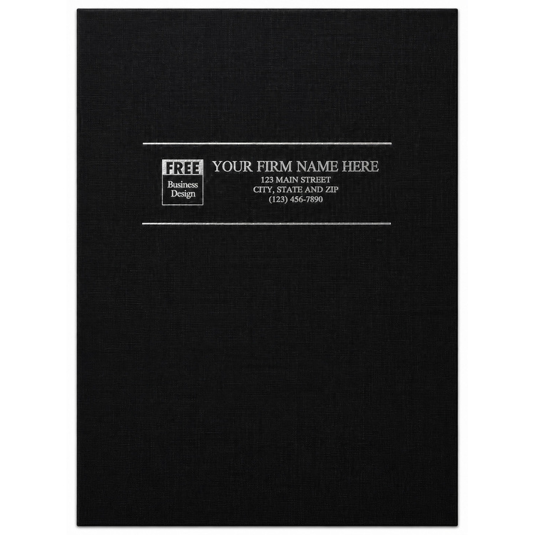 Linen Presentation Folders - Black