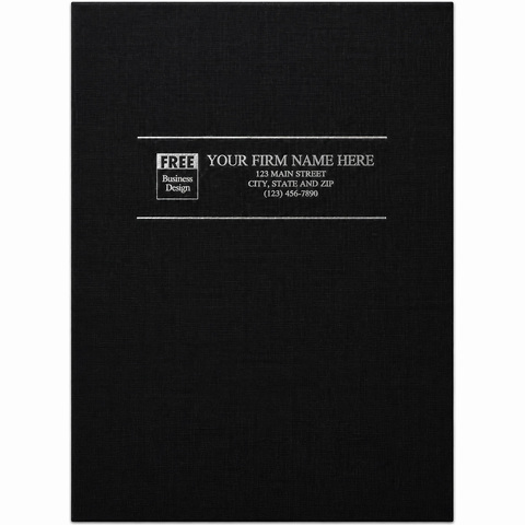 Linen Presentation Folders - Black