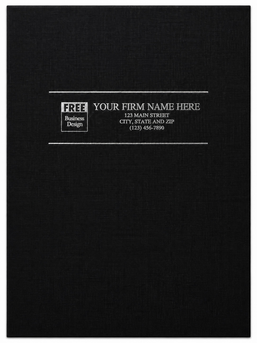 Linen Presentation Folders - Black