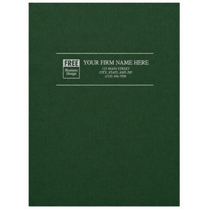 Linen Pocket Folders - Green