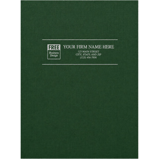 Linen Pocket Folders - Green