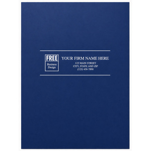 Custom Presentation Folders - Blue Glossy