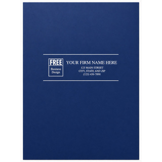 Custom Presentation Folders - Blue Glossy