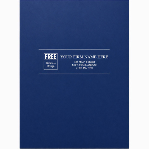 Custom Presentation Folders - Blue Glossy