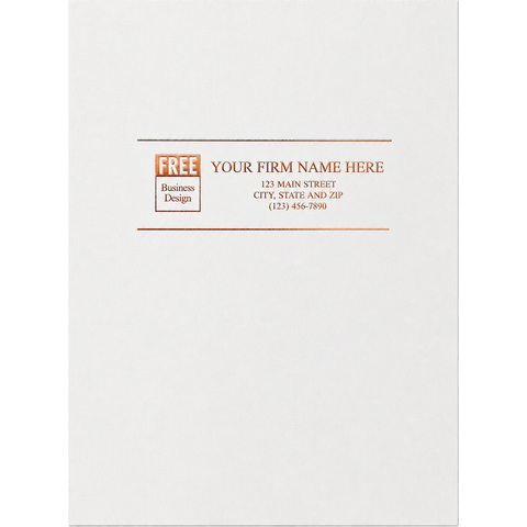 Custom Presentation Folders - White Glossy