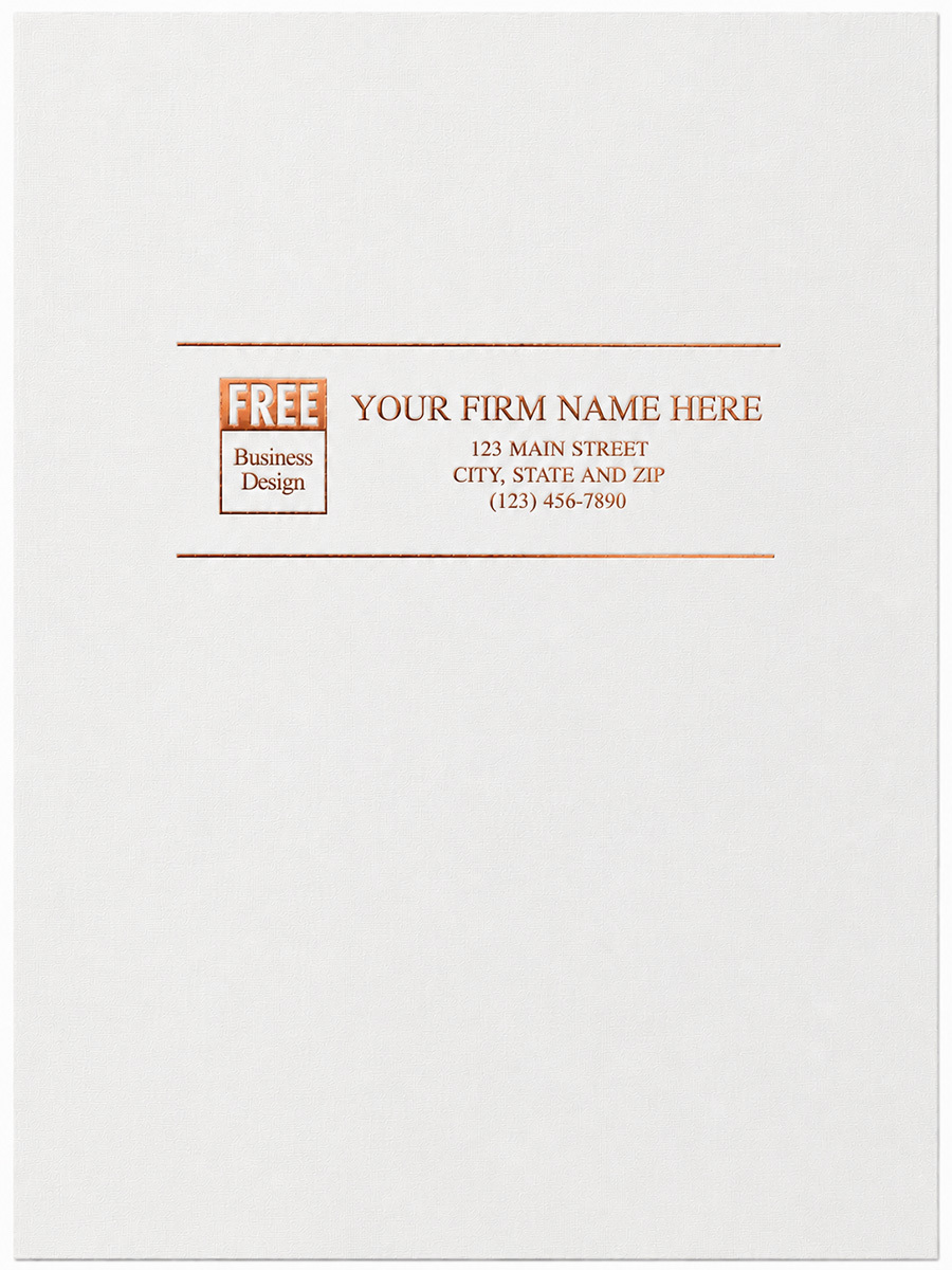 Custom Presentation Folders - White Glossy