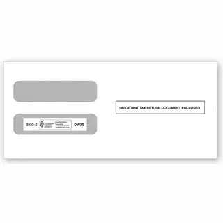 W-2 Tax Envelopes - Double-Window Envelope, Horizontal, 3-Up