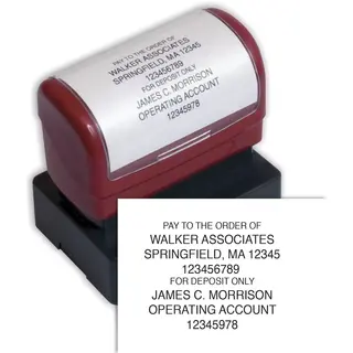 Custom Bank Endorsement Stamp - Pre-Inked