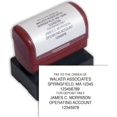 Custom Bank Endorsement Stamp - Pre-Inked