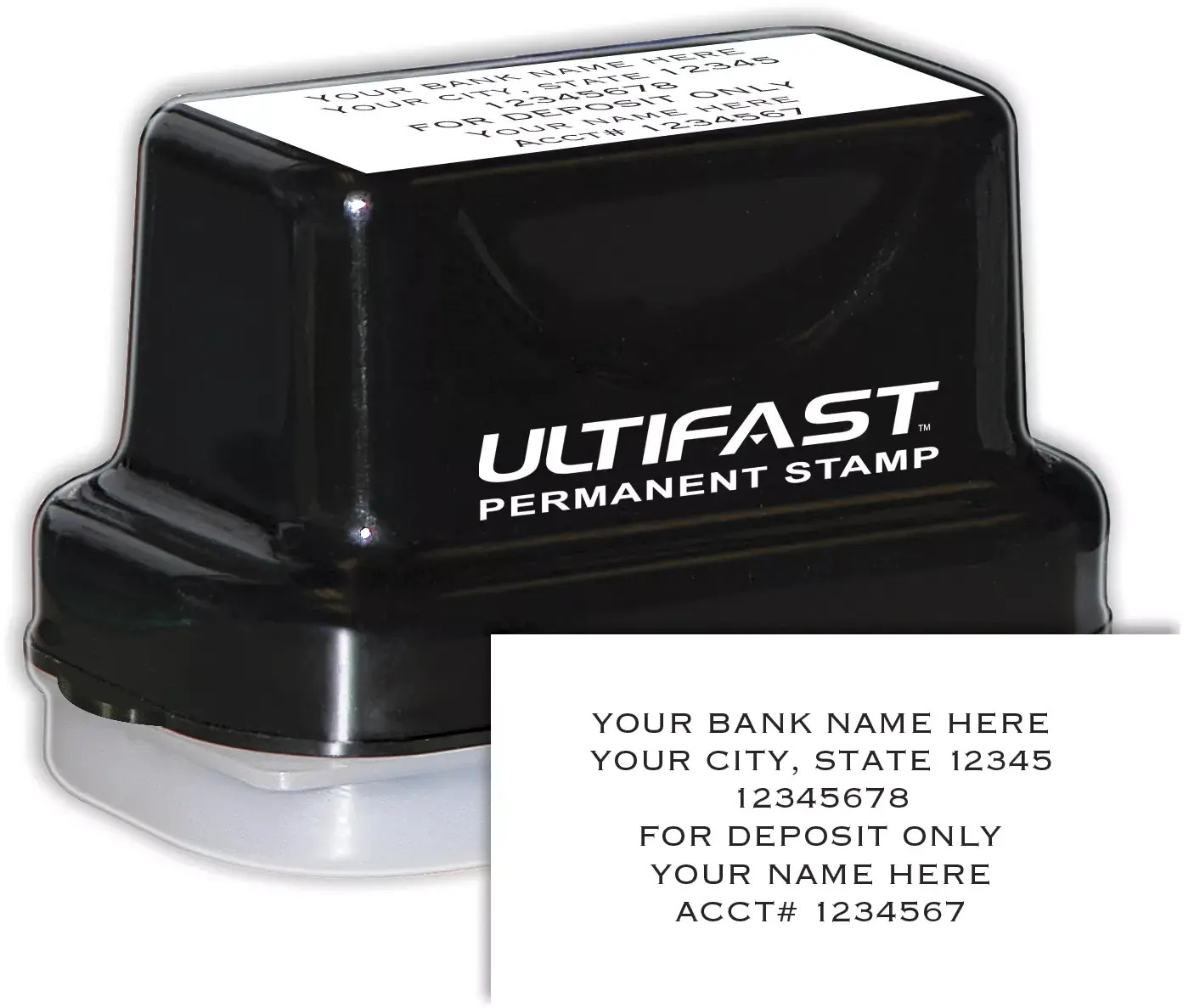 Multi-Surface Bank Stamp - Pre-Inked