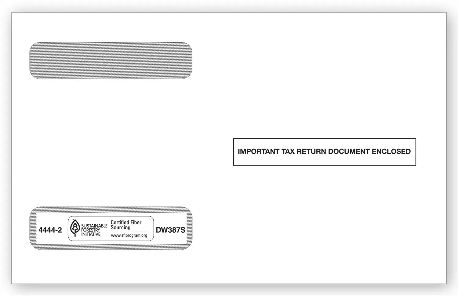 W-2 Tax Envelopes - Double-Window - Horizontal Format, 4-Up