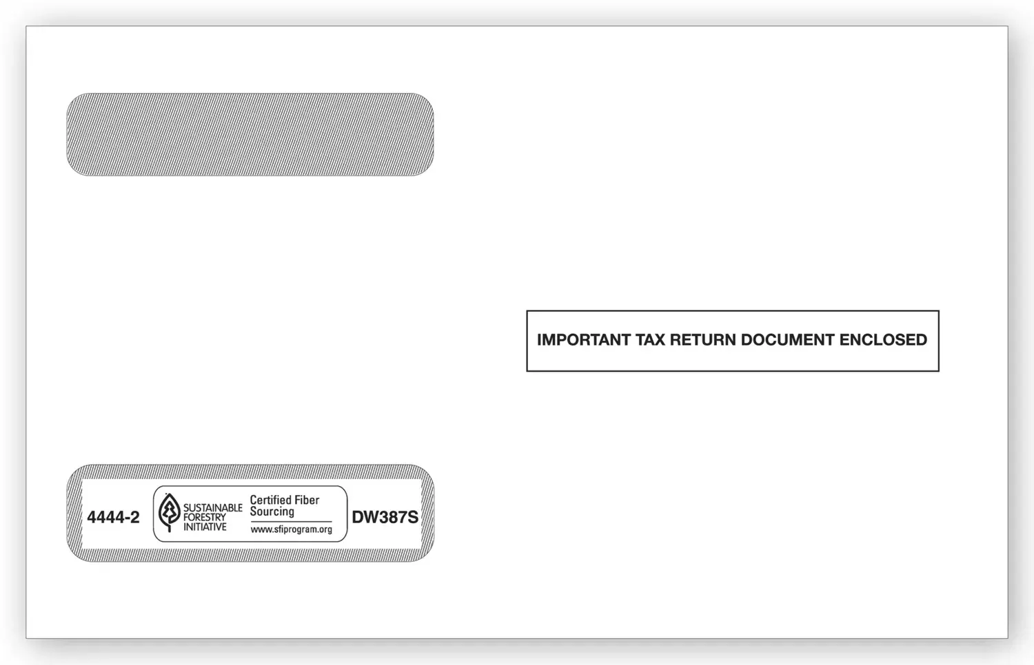 W-2 Tax Envelopes - Double-Window - Horizontal Format, 4-Up