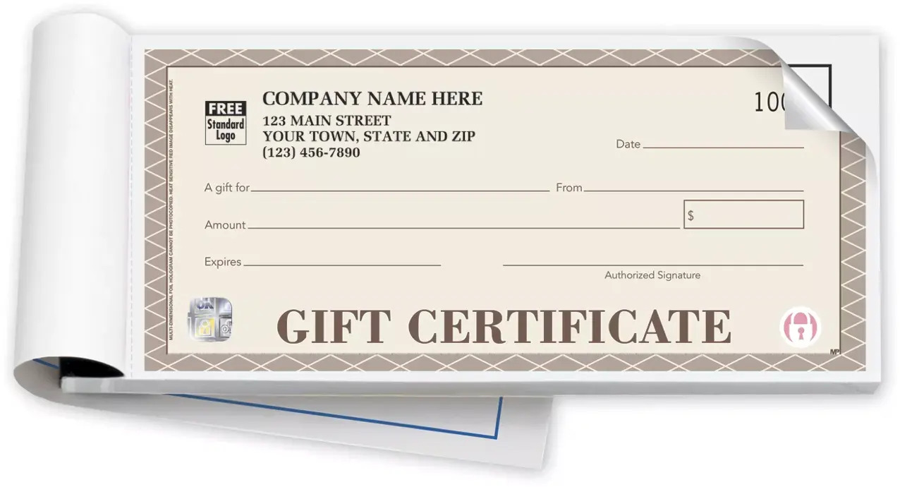 Santa Fe Custome Gift Certificate Book