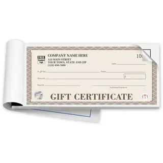 Santa Fe Custome Gift Certificate Book