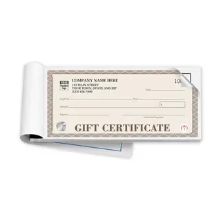Santa Fe Custome Gift Certificate Book