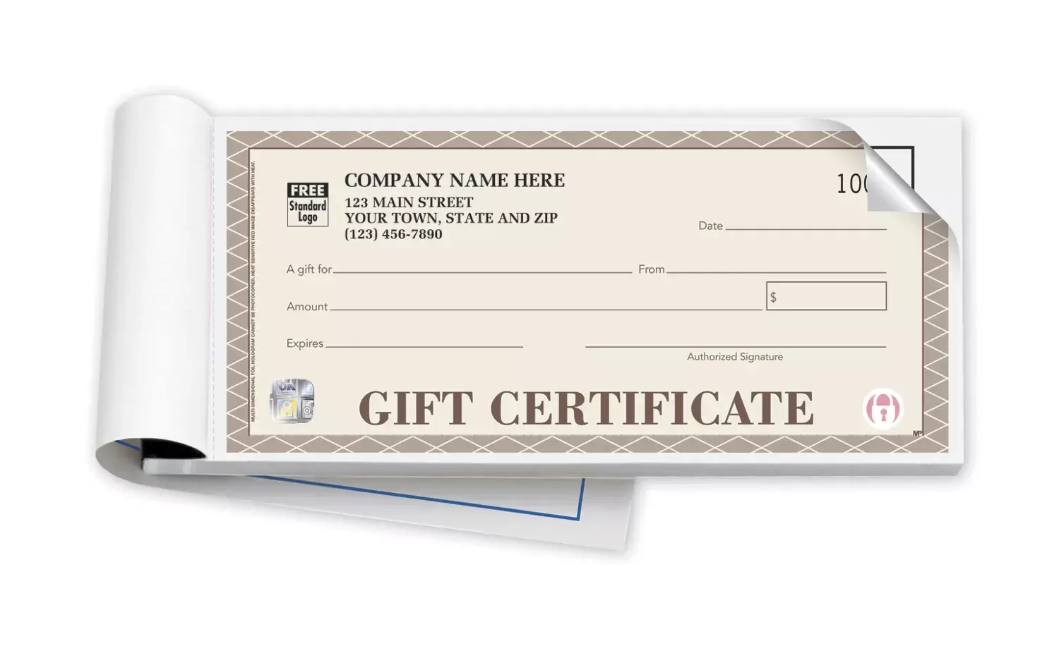 Santa Fe Custome Gift Certificate Book