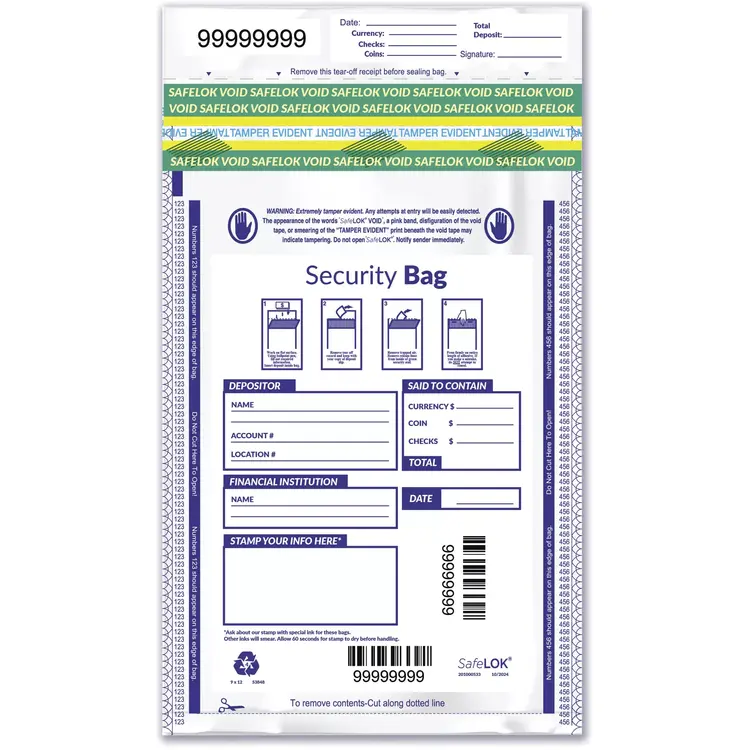 Opaque Deposit Bags - Single Pocket