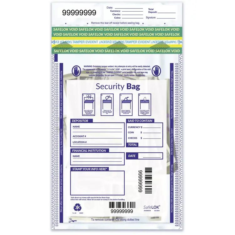 Tamper-Evident Cash Deposit Bags