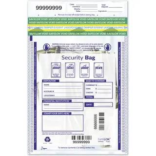 15" x 20" Single Pocket Clear Bank Deposit Bags