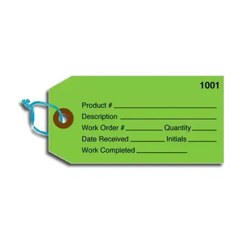 Custom Tags on 10 Point Tag Stock - Horizontal