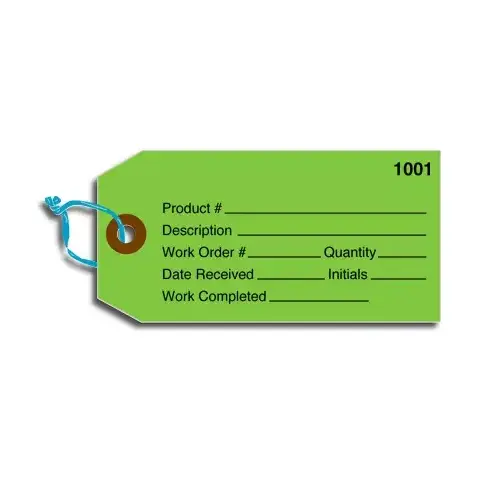 Custom Tags on 10 Point Tag Stock - Horizontal