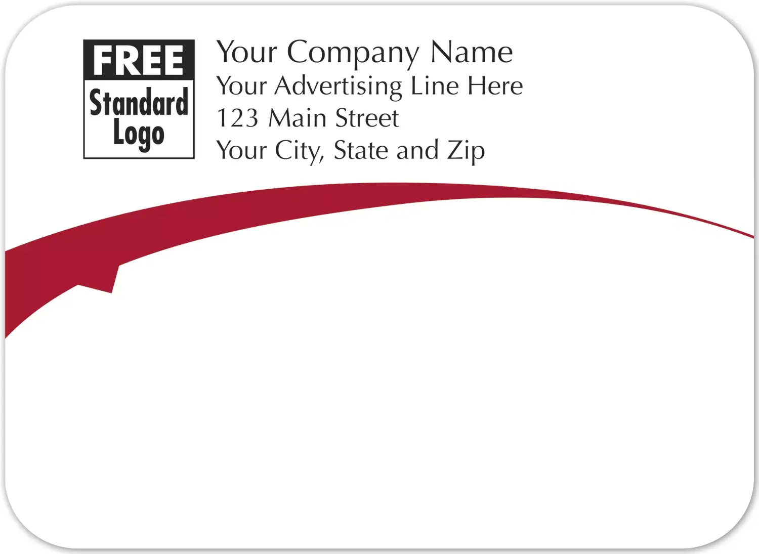 Custom Mailing Labels Printed in Black Ink