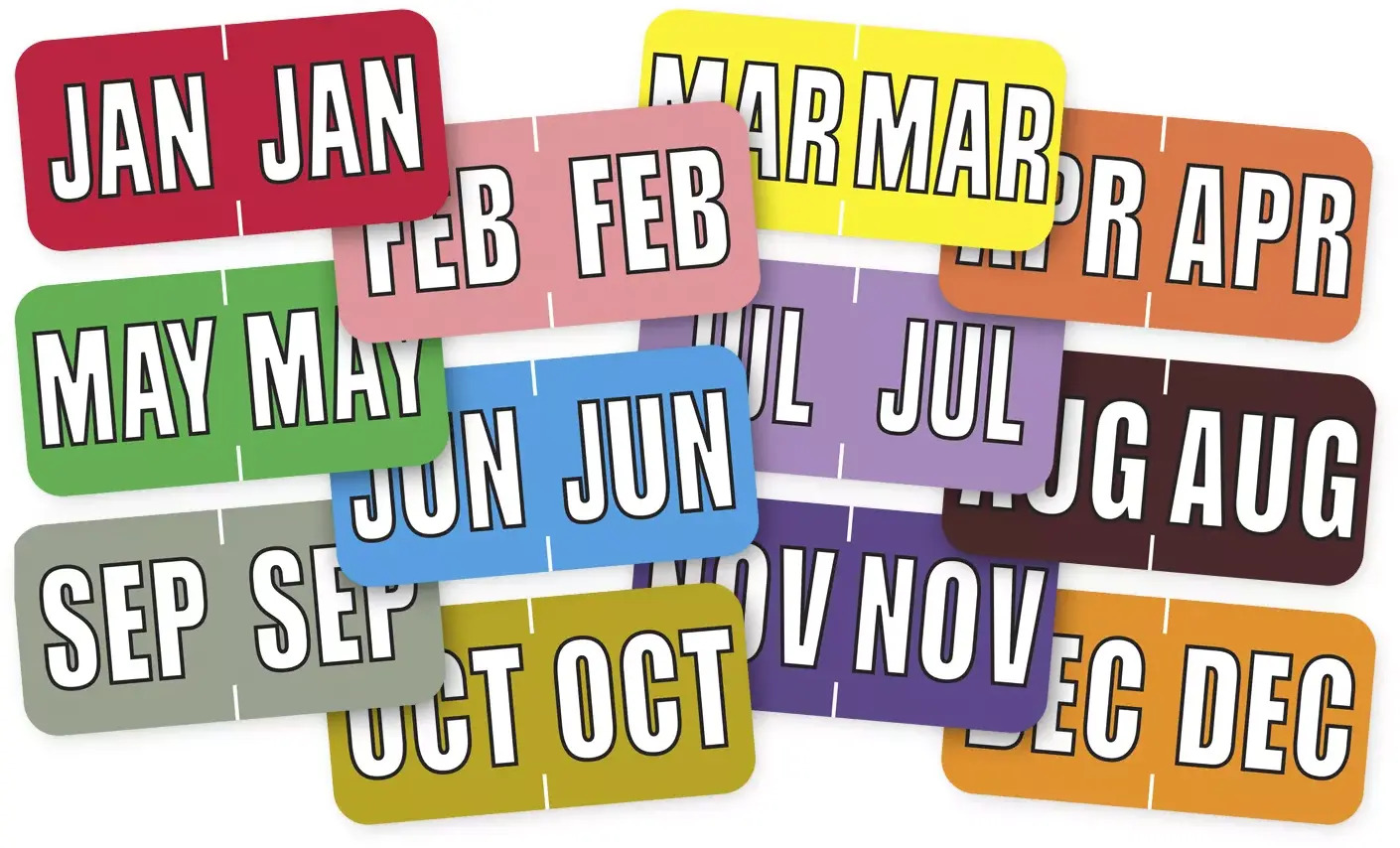 Sycom® Compatible End-Tab Month-Aging Labels - June