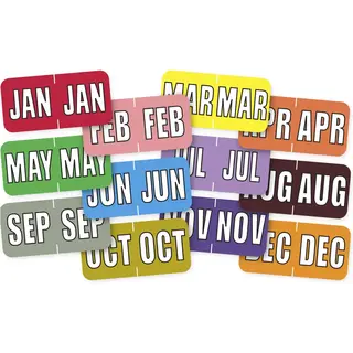 Sycom® Compatible End-Tab Month-Aging Labels - July
