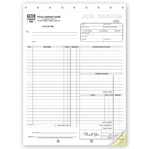 Carbonless Job Invoices, 3-Parts