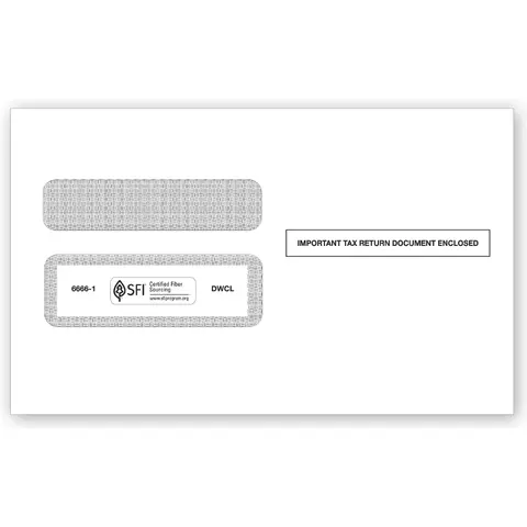 W-2 Tax Envelopes - Double-Window 
