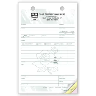 Flower Order Forms, 3-Part