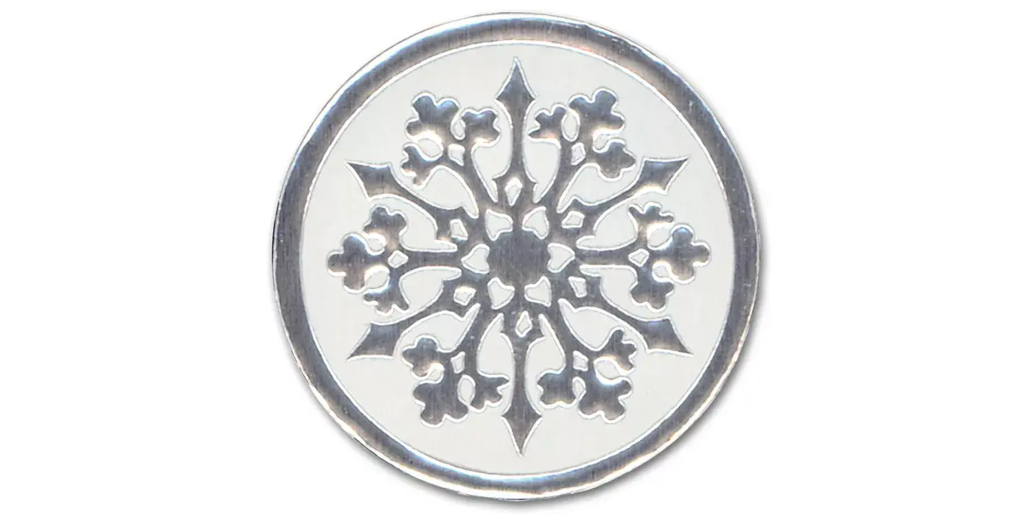 H1126, Holiday Envelope Seals - Silver Foil Seals