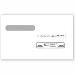 W-2 Tax Envelopes - Double-Window, 4-Up 