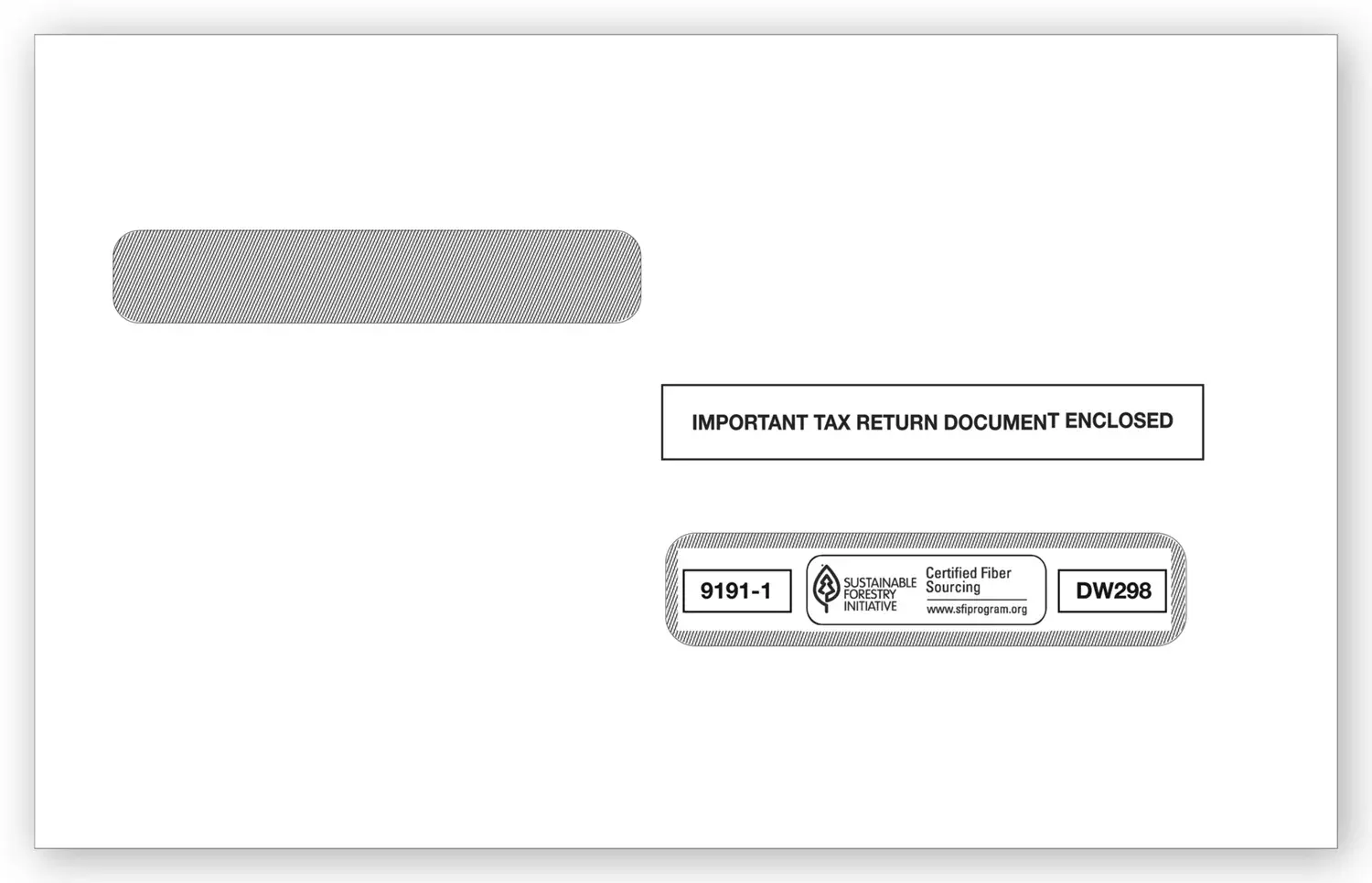 W-2 Tax Envelopes - Double-Window, 4-Up 