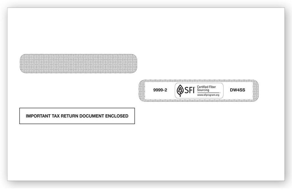 W-2 Tax Envelopes - Double-Window, Self-Seal